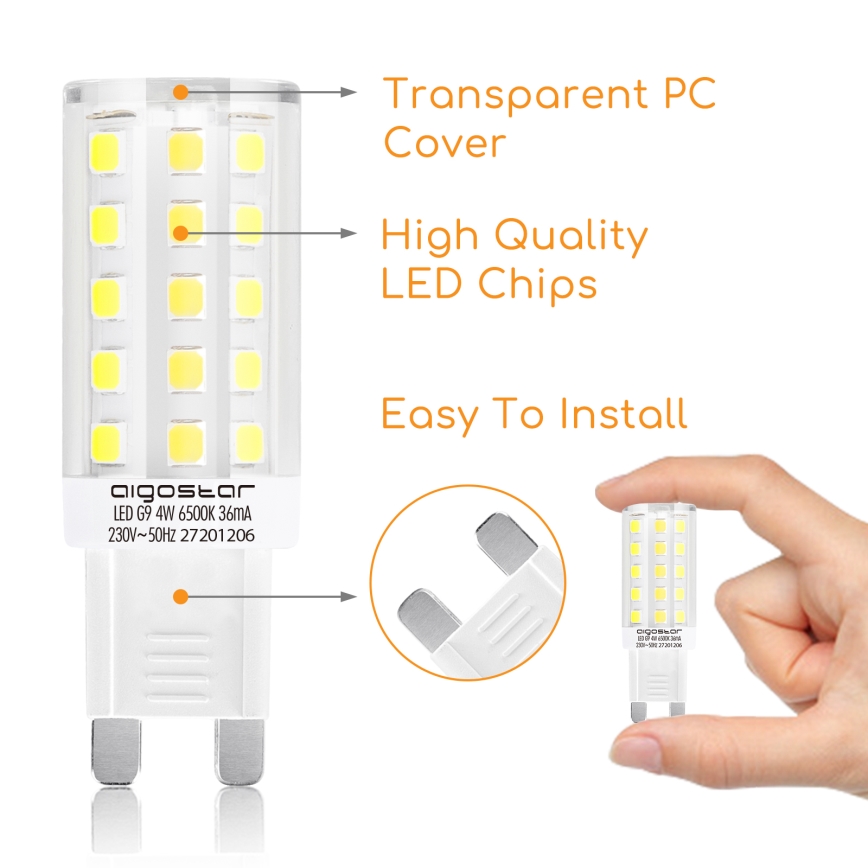 Lampadina LED G9/4W/230V 6500K - Aigostar
