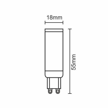 Lampadina LED G9/5W/230V 2800K