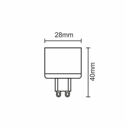 Lampadina LED G9/5W/230V 2800K