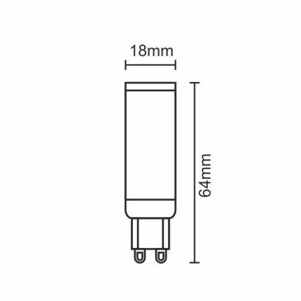 Lampadina LED G9/7W/230V 4000K