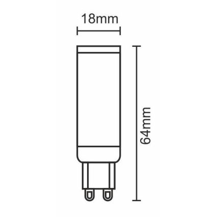 Lampadina LED G9/7W/230V 6000K