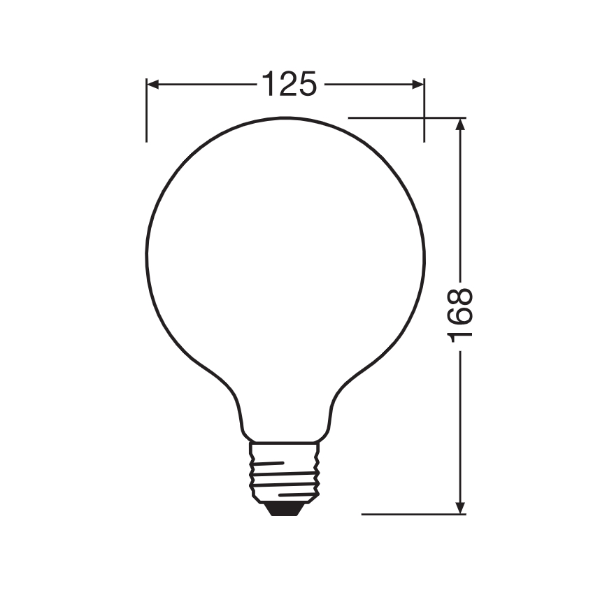 Lampadina LED GLOBE CLASSIC FILAMENT G125 E27/11,6W/230V 4000K - Ledvance
