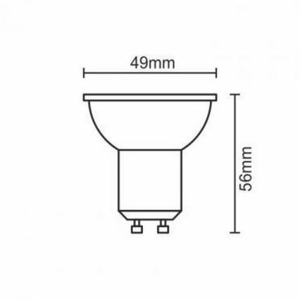 Lampadina LED GU10/6W/230V 3000K nero