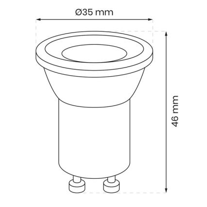 Lampadina LED GU10-MR11/3W/230V 3000K