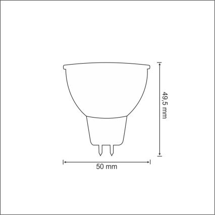 Lampadina LED GU5,3/MR16/2,6W/12V 6400K