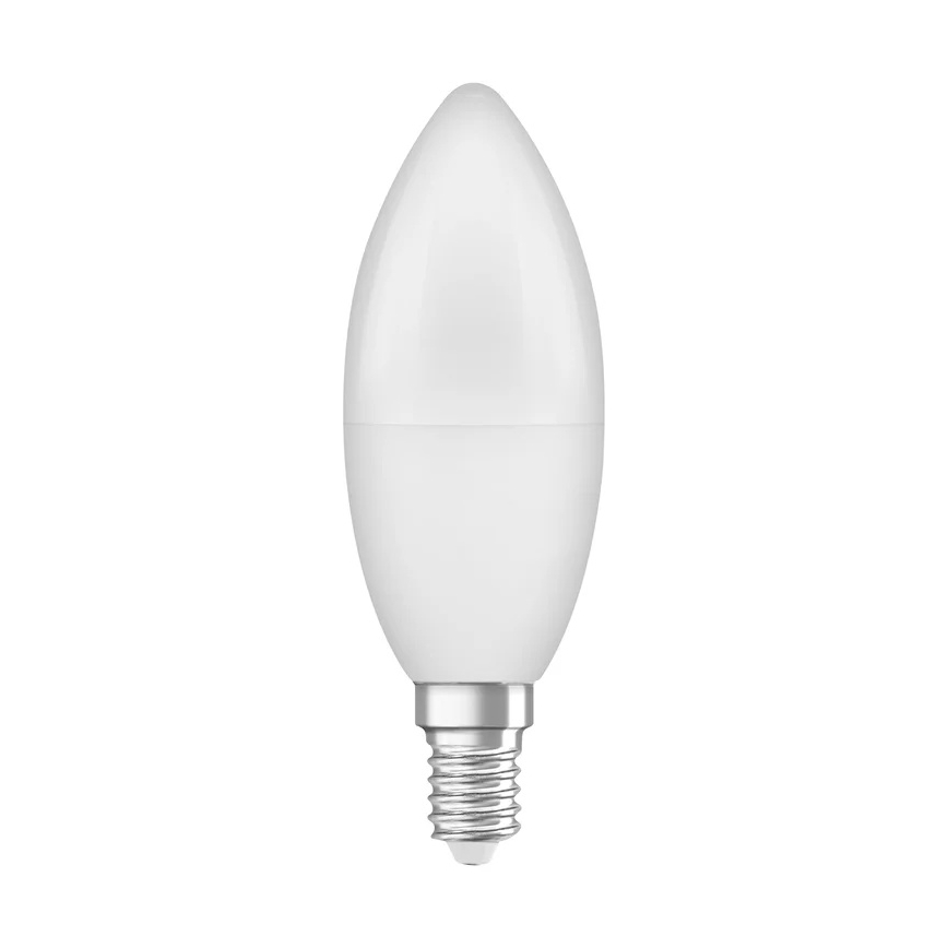 Lampadina LED in plastica riciclata B39, attacco E14, 7,5 W, 230 V, 2700 K - Osram