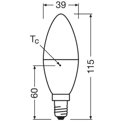 Lampadina LED in plastica riciclata B39, attacco E14, 7,5 W, 230 V, 2700 K - Osram
