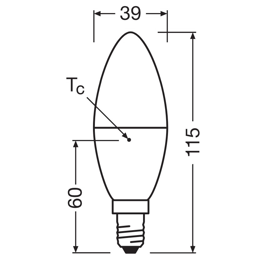 Lampadina LED in plastica riciclata B39, attacco E14, 7,5 W, 230 V, 2700 K - Osram