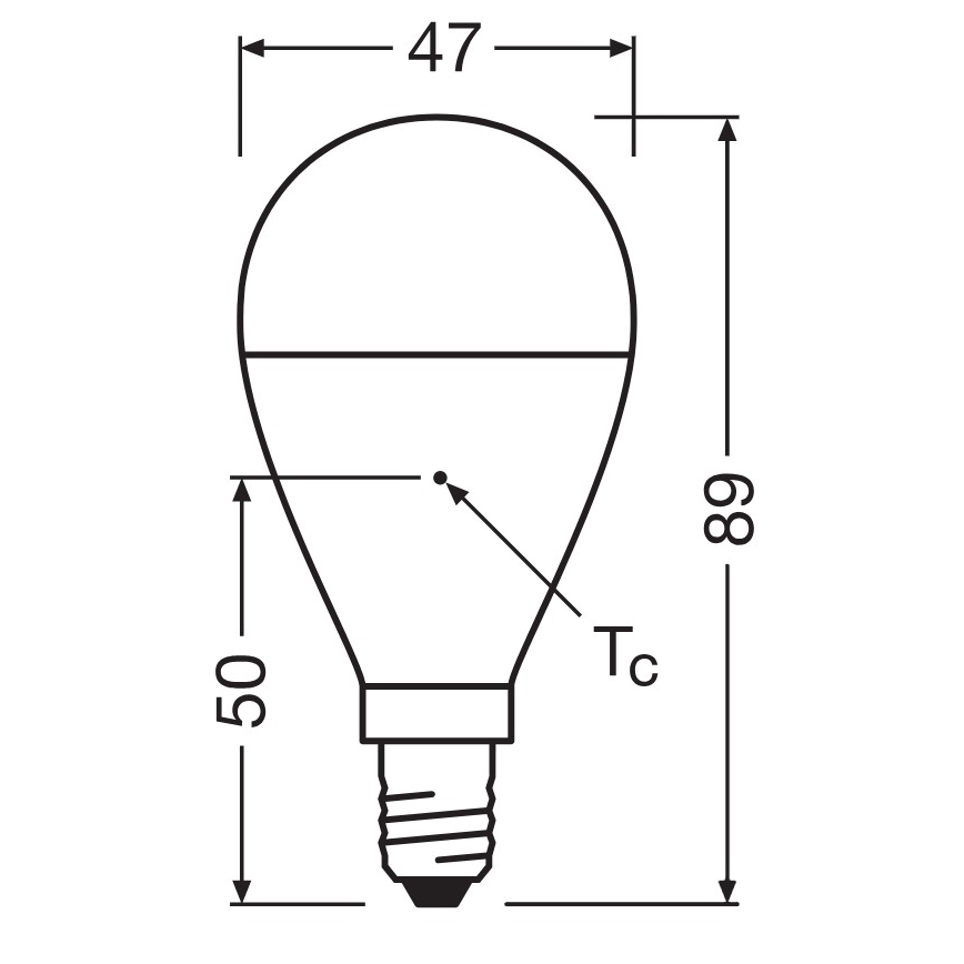 Lampadina LED in plastica riciclata P45 E14/7,5W/230V 2700K - Osram