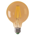 Lampadina LED LEDSTAR AMBER G80 E27/8W/230V 2200K