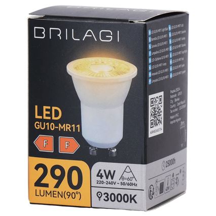 Lampadina LED MR11 GU10/4W/230V 3000K 60° - BRILAGI