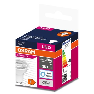 Lampadina LED PAR16 GU10/4,5W/230V 6500K 60° - Osram