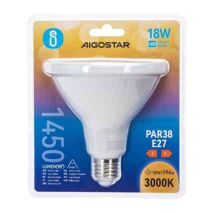 Lampadina LED PAR38 E27/18W/230V 3000K - Aigostar