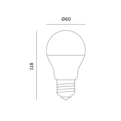 Lampadina LED per crescita piante PLANTY E27/11W/230V 1200K bianco