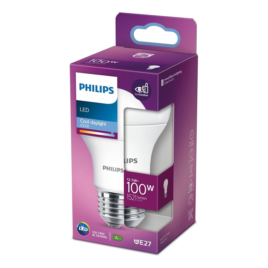 Lampadina LED Philips A60 E27/12,5W/230V 6500K
