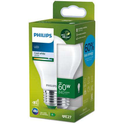 Lampadina LED Philips A60 E27/4W/230V 4000K