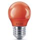Lampadina LED Philips E27/3,1W/230V rossa