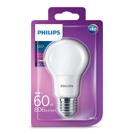 Lampadina LED Philips E27/8W/230V 2700K