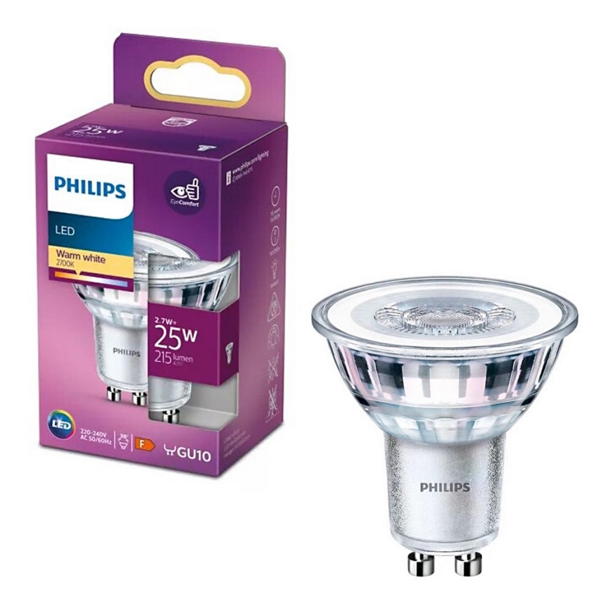 Lampadina LED Philips PAR16 GU10/2,7W/230V 2700K
