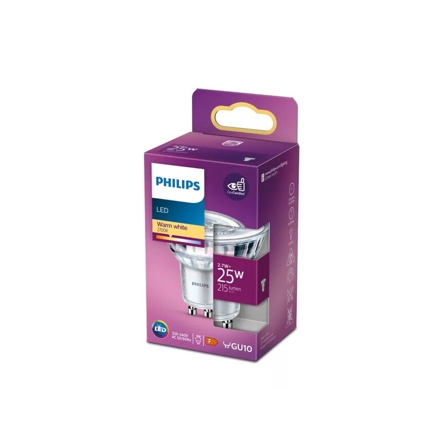 Lampadina LED Philips PAR16 GU10/2,7W/230V 2700K