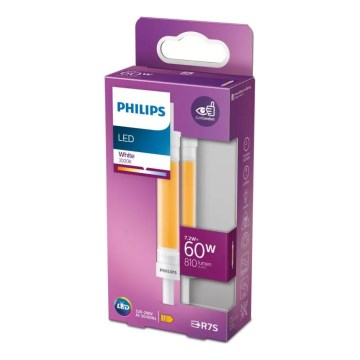 Lampadina LED Philips R7s, 7,2 W, 230 V, 4000 K, 118 mm