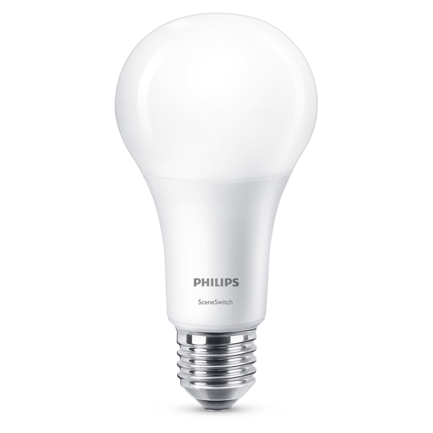 Lampadina LED Philips SCENE SWITCH A67 E27/14W/230V 2200K-2700K