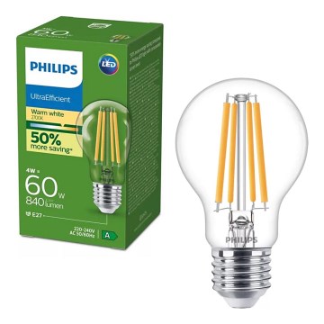 Lampadina LED Philips ULTRAEFFICIENT VINTAGE E27/4W/230V 2700K