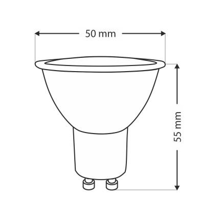 Lampadina LED Qtec GU10/8W/230V 2700K