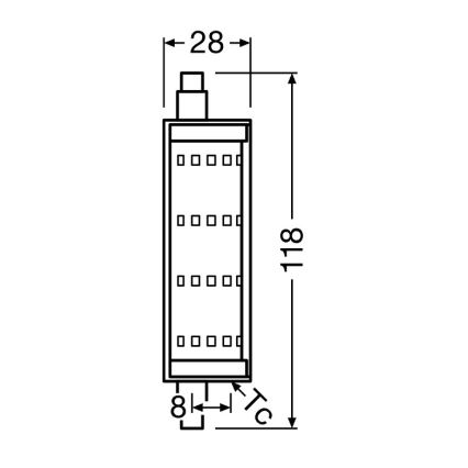 Lampadina LED R7s/13W/230V 2700K 118 mm