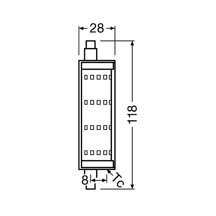 Lampadina LED R7s/13W/230V 2700K 118 mm