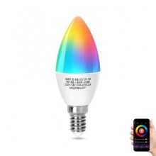 Lampadina LED RGB C37 E14/5W/230V 3000-6500K Wi-Fi - Aigostar