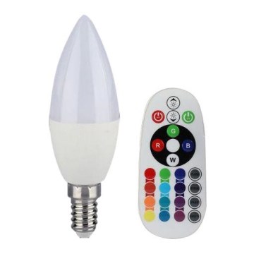 Lampadina LED RGB dimmerabile E14/3,5W/230V 6400K + telecomando