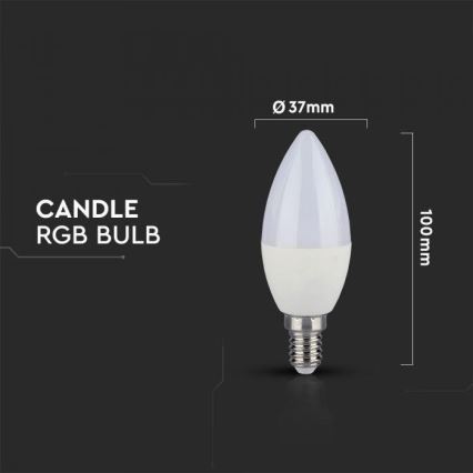 Lampadina LED RGB dimmerabile E14/3,5W/230V 6400K + telecomando