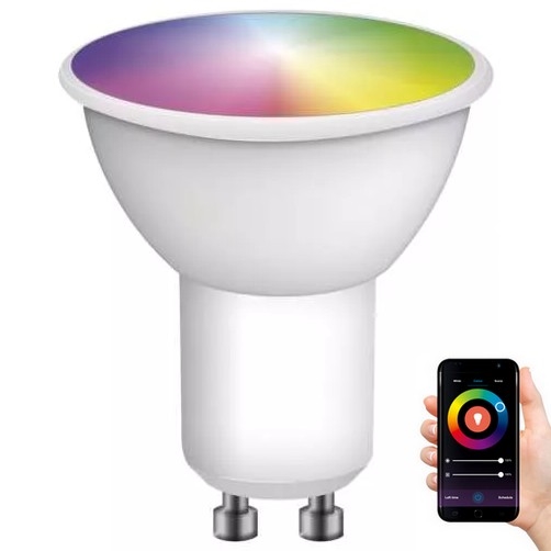 Lampadina LED RGB dimmerabile GoSmart MR16 GU10/4,8W/230V 2700-6500K Wi-Fi Tuya