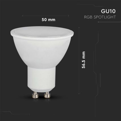 Lampadina LED RGB Dimmerabile GU10/4,8W/230V 3000K + telecomando