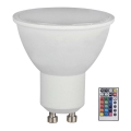 Lampadina LED RGB Dimmerabile GU10/4,8W/230V 4000K + telecomando