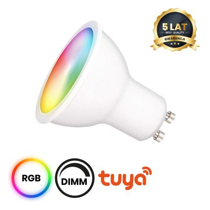 Lampadina LED RGB Dimmerabile GU10/5W/230V 2700-6500K Wi-Fi Tuya