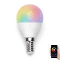 Lampadina LED RGB G45 E14/7W/230V 3000-6500K Wi-Fi - Aigostar