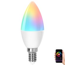 Lampadina LED RGBW dimmerabile C37 E14/6,5W/230V 2700-6500K Wi-Fi - Aigostar