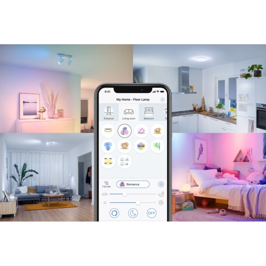 Lampadina LED RGBW dimmerabile E27/8,5W/230V 3000-6500K Wi-Fi - Reality