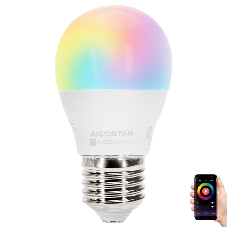 Lampadina LED RGBW dimmerabile MESH Smart G45 E27/4,9W/230V 2700-6500K - Aigostar