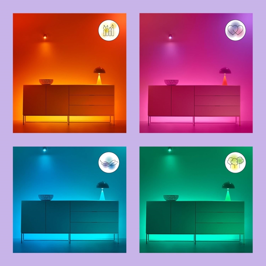 Lampadina LED RGBW dimmerabile P45 E27/4,9W/230V 2200-6500K CRI 90 Wi-Fi - WiZ