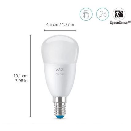 Lampadina LED RGBW dimmerabile P45 E27/4,9W/230V 2200-6500K CRI 90 Wi-Fi - WiZ