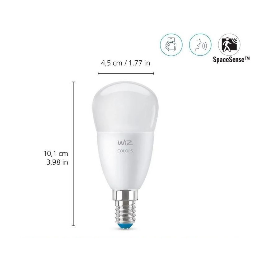 Lampadina LED RGBW dimmerabile P45 E27/4,9W/230V 2200-6500K CRI 90 Wi-Fi - WiZ