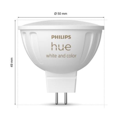 Lampadina LED RGBW dimmerabile Philips Hue White And Color Ambiance GU5,3/MR16/6,3W/12V 2000-6500K