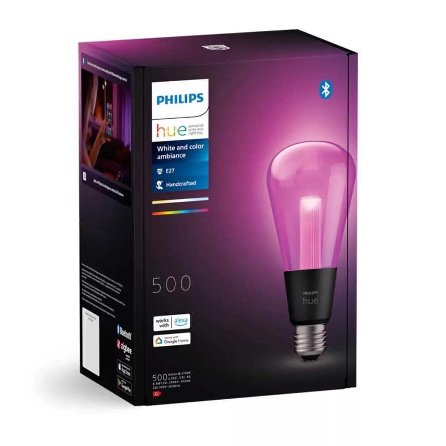 Lampadina LED RGBW dimmerabile Philips Hue White And Color Ambiance E27/6,8W/230V 2000-6500K