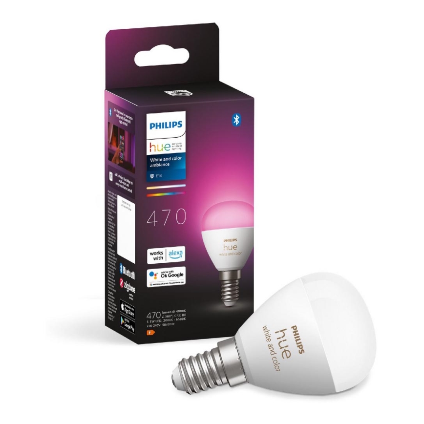 Lampadina LED RGBW dimmerabile Philips Hue WACA P45 E14/5,1W/230V  2000-6500K