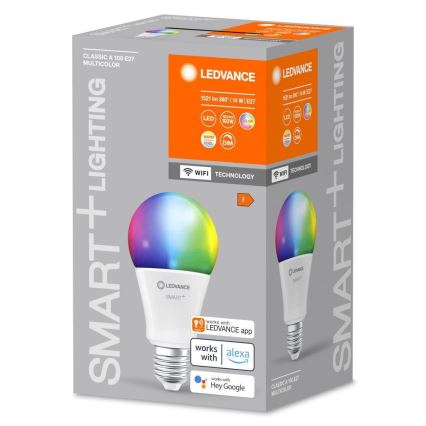 Lampadina LED RGBW dimmerabile SMART+ E27/14W/230V 2700-6500K Wi-Fi - Ledvance