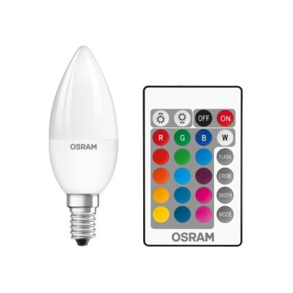 Lampadina LED RGBW dimmerabile STAR E14/4,5W/230V 2700K + telecomando – Osram