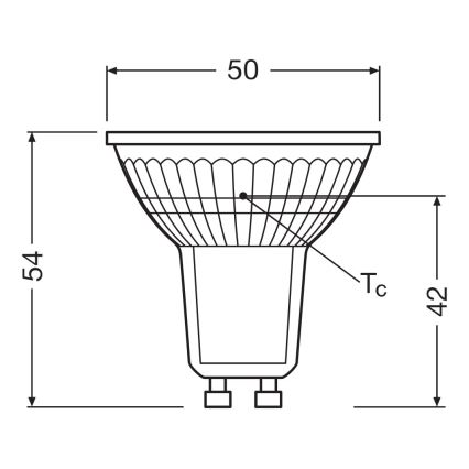 Lampadina LED riflettore PAR16 GU10/4,3W/230V 2700K 36° - Ledvance